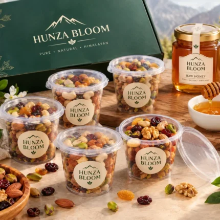 Premium Honey Mixed Nuts & Dried Fruits Cups – HUNZA BLOOM